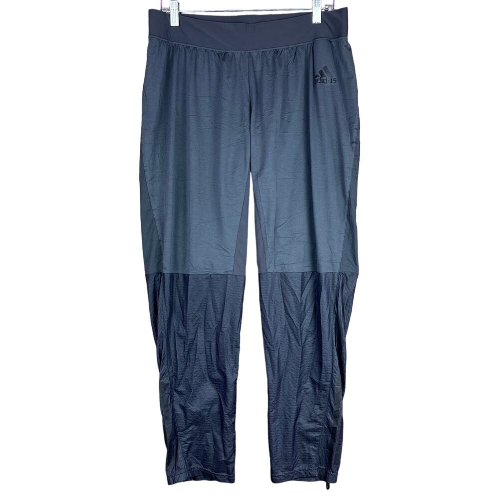 Adidas Adizero Womens Running Pants Black Gray Lightweight Polyester Large